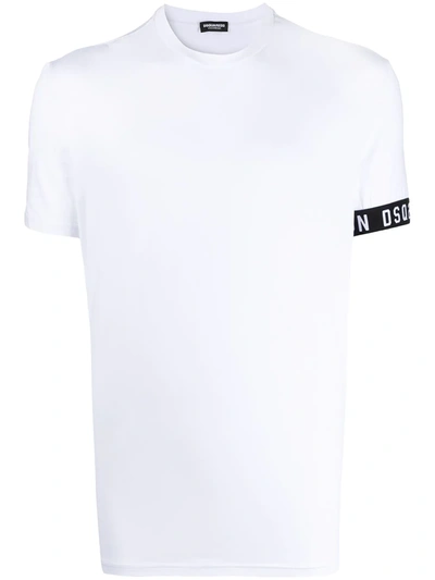 Dsquared2 Logo Band Short-sleeve T-shirt In White