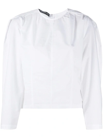 Department 5 Puff-sleeve Panelled Blouse In White