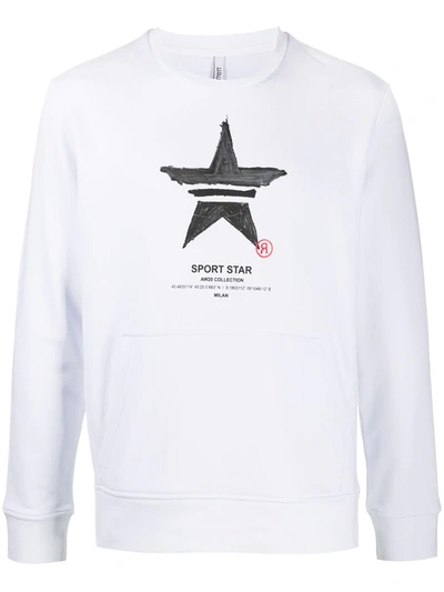 Neil Barrett Printed Cotton Blend Sweatshirt In Bianco