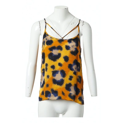 Pre-owned Kenzo Silk Camisole In Yellow