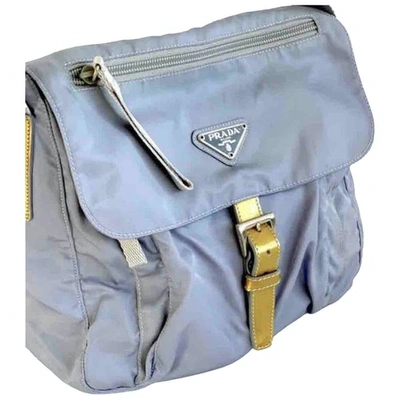 Pre-owned Prada Re-nylon Blue Handbag