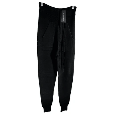 Pre-owned Ann Demeulemeester Cashmere Trousers In Black
