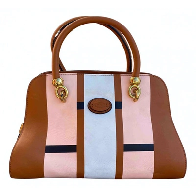 Pre-owned Tod's Leather Tote In Multicolour