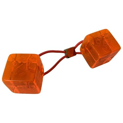 Pre-owned Louis Vuitton Hair Accessory In Orange