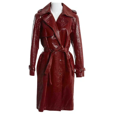 Pre-owned Lanvin Burgundy Trench Coat