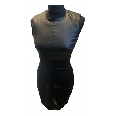 Pre-owned Plein Sud Leather Mini Dress In Black