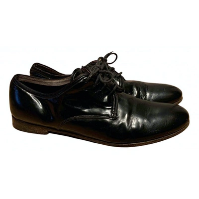 Pre-owned Premiata Leather Lace Ups In Black