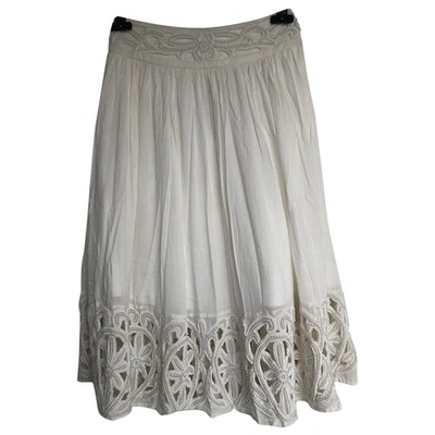 Pre-owned Alice And Olivia Mid-length Skirt In White