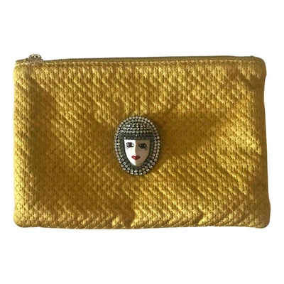 Pre-owned Charlotte Olympia Cloth Clutch Bag In Yellow
