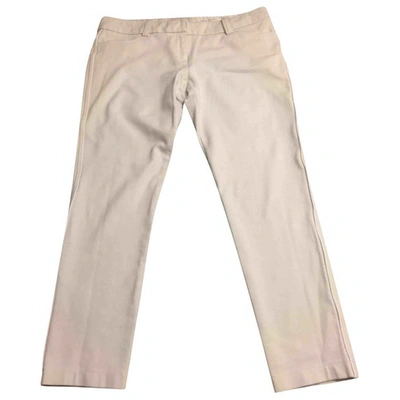 Pre-owned Guess Slim Pants In White
