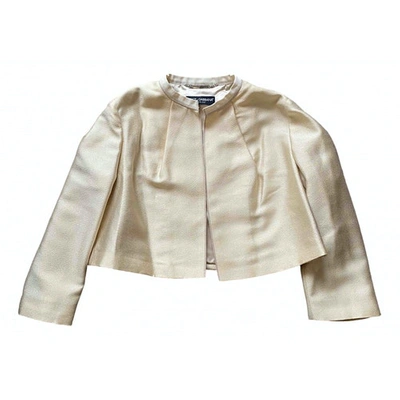 Pre-owned Dolce & Gabbana Silk Short Vest In Beige