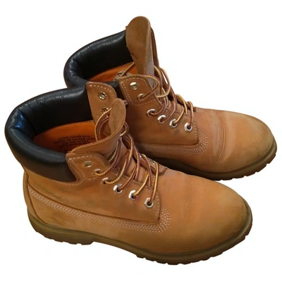 Pre-owned Timberland Ankle Boots In Orange