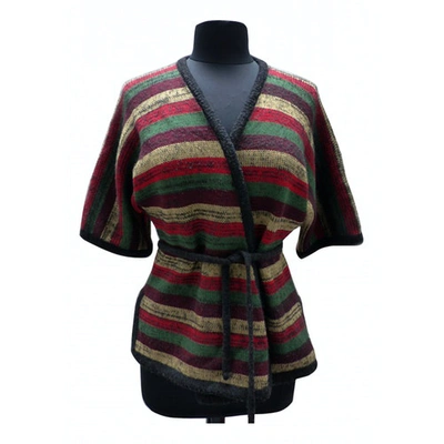 Pre-owned Givenchy Wool Cardi Coat In Multicolour