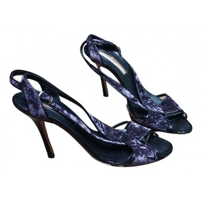 Pre-owned Rupert Sanderson Velvet Sandal In Purple