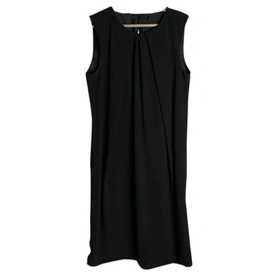 Pre-owned Benetton Wool Mid-length Dress In Black