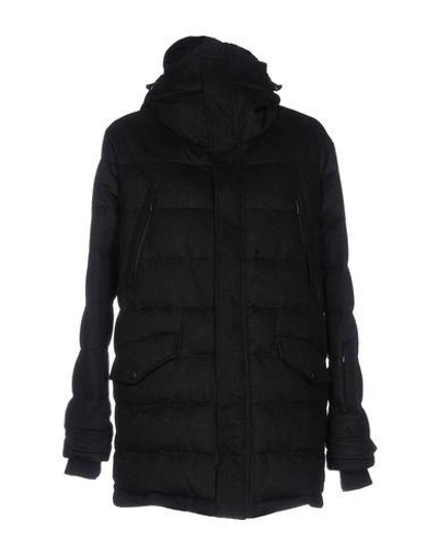 Dolce & Gabbana Quilted Drill Wool Down Jacket In Black
