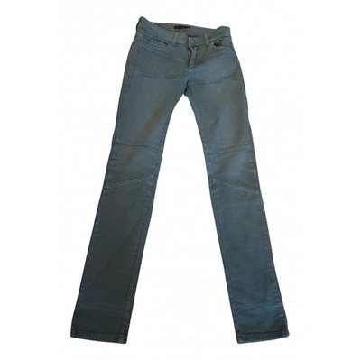 Pre-owned Maje Straight Jeans In Grey