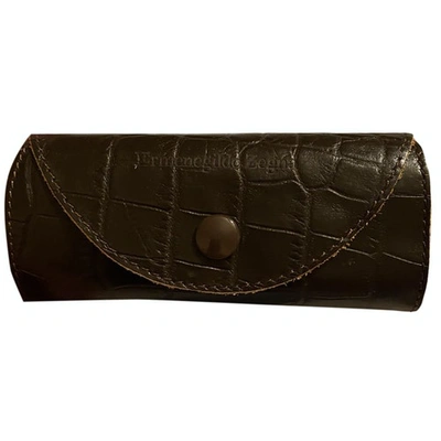 Pre-owned Ermenegildo Zegna Leather Small Bag In Brown