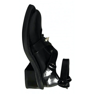 Pre-owned Simone Rocha Patent Leather Flats In Black
