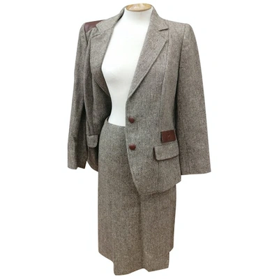 Pre-owned Paco Rabanne Wool Suit Jacket In Brown