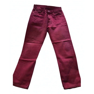 Pre-owned Levi's Straight Jeans In Red