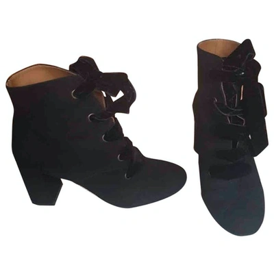 Pre-owned Chloé Cloth Boots In Black