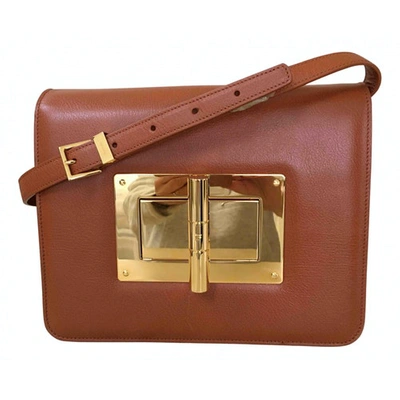 Pre-owned Tom Ford Natalia Orange Leather Handbag
