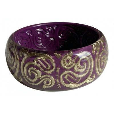 Pre-owned Etro Purple Plastic Bracelet