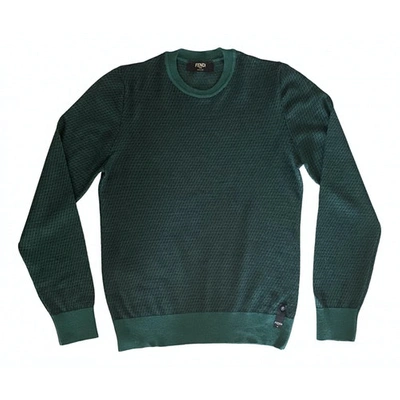 Pre-owned Fendi Wool Pull In Green