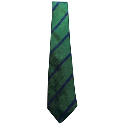 Pre-owned Jacques Fath Silk Tie In Green
