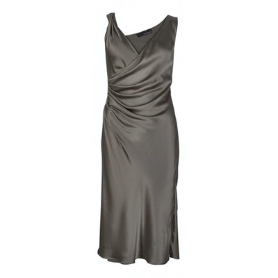 Pre-owned Amanda Wakeley Silk Dress In Silver