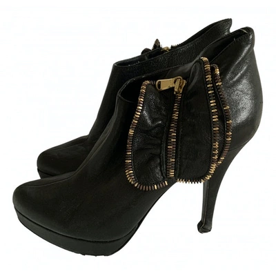 Pre-owned Juicy Couture Leather Boots In Black