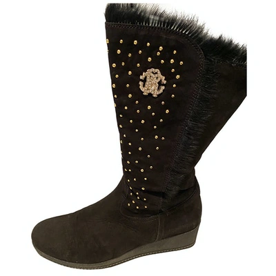 Pre-owned Roberto Cavalli Boots In Black