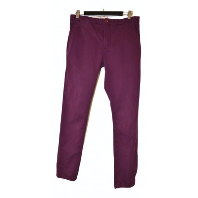 Pre-owned Tommy Hilfiger Trousers In Purple