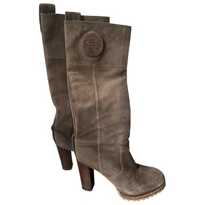 Pre-owned Tory Burch Boots In Brown
