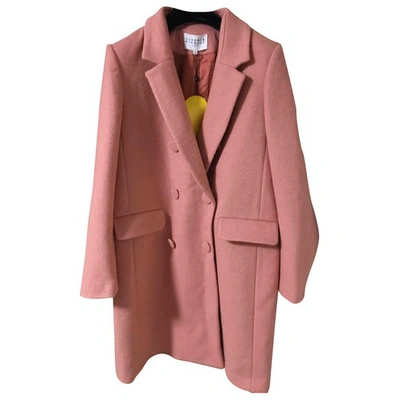 Pre-owned Claudie Pierlot Fall Winter 2019 Wool Coat In Pink
