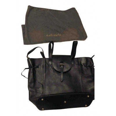 Pre-owned Meli Melo Leather Bag In Black