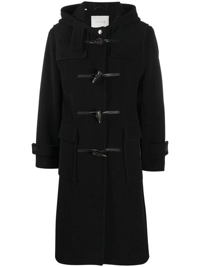 Mackintosh Hooded Duffle Coat In Black