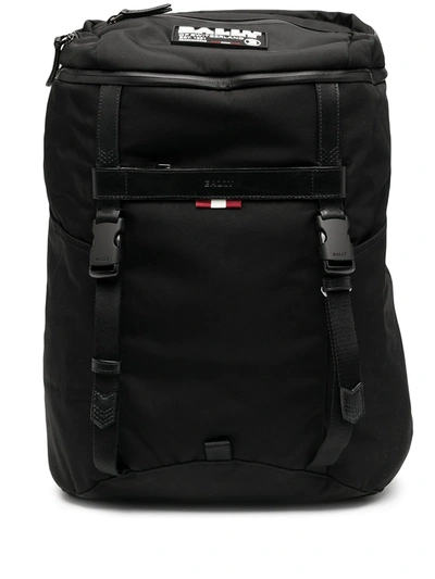 Bally Logo-plaque Backpack In Black