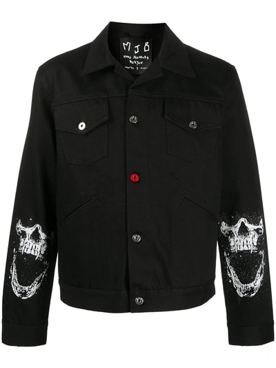 Mjb Marc Jacques Burton Skull-print Shirt Jacket In Black