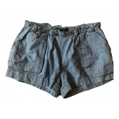 Pre-owned Bcbg Max Azria Blue Cotton Shorts
