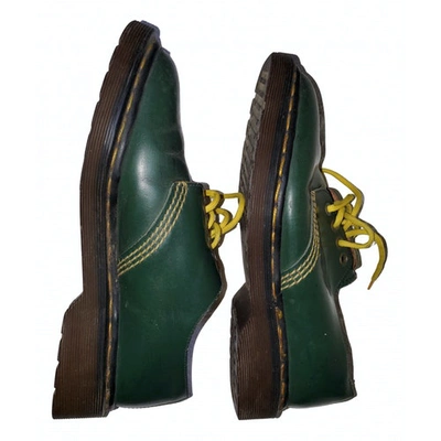 Pre-owned Dr. Martens' Church Monkey Boots Green Leather Boots