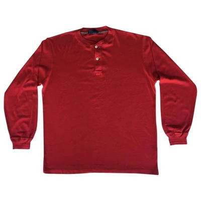 Pre-owned Polo Ralph Lauren Polo Classique Manches Longues Polo Shirt In Red