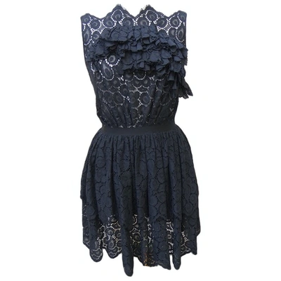 Pre-owned Nina Ricci Lace Mid-length Dress In Black