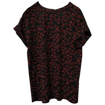 Pre-owned Whistles Black Polyester Top