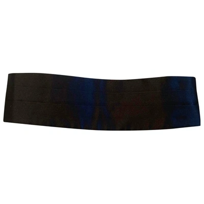 Pre-owned Saint Laurent Cloth Belt In Black