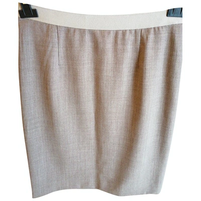 Pre-owned Fabiana Filippi Wool Mid-length Skirt In Brown