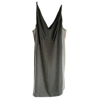 Pre-owned Chloé Silk Mid-length Dress In Grey