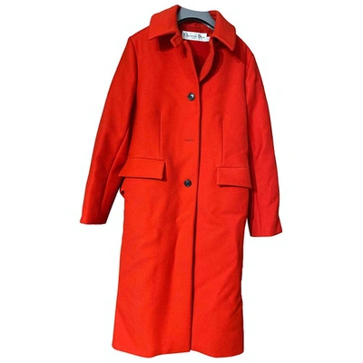 Pre-owned Dior Red Wool Coat