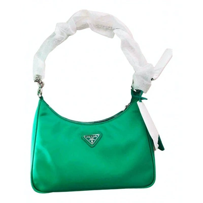 Pre-owned Prada Re-edition Green Cloth Handbag